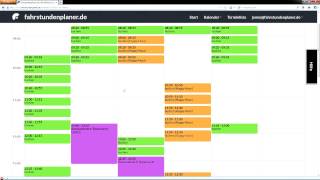 FahrstundenplanerAnleitung für Fahrschüler 1 KalenderNavigation [upl. by Neeloj]