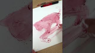 Artist uses the dust and shavings from a colored pencil to blend large areas of a drawing [upl. by Ennyrb]