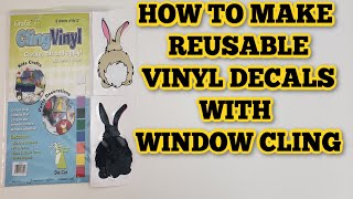 How to make reusable vinyl decals with Window cling  Cricut [upl. by Hafler259]