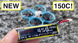 BEST PERFORMING 450mah LIPO on the MARKET  ALIENRC 1S HV 450mah 150C  Betafpv 75 Pro [upl. by Ahtiek488]