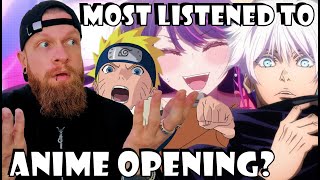 Most Listened Anime Openings of All time Reaction [upl. by Ayanat]