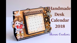 How to make Desk Calendar Handmade Calendar 2018 Quilled Desk Calendar for new YearDIY Calendar [upl. by Bandler]