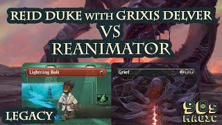 Reid Duke Grixis Delver vs Dimir Reanimator MTG Legacy [upl. by Murtha]