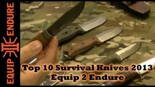 What are the Top Ten Survival Blades By Equip 2 Endure [upl. by Kev]