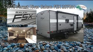 NEW 2018 Forest River Salem FSX 207BH  Mount Comfort RV [upl. by Hotze]