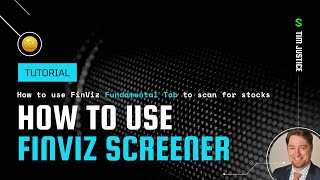 FinViz Tutorial How to use FinViz Fundamental Tab to scan for stocks [upl. by Ran]