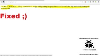 DVWA config file not found Error Fix  TechExploiter [upl. by Elwyn464]