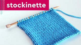 Stockinette Stitch Knitting Pattern for Beginners 2 Row Repeat [upl. by Adnwahsor]