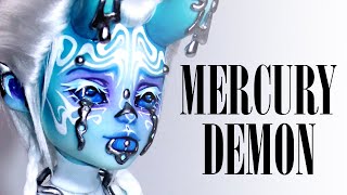 MERCURY DEMON Doll ○ Custom Monster High OOAK Doll Repaint ○ [upl. by Nirb726]