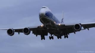 CargoLogicAir  Boeing 74783QF landing at London Heathrow [upl. by Freiman]