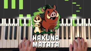 The Lion King  Hakuna Matata Piano Tutorial Lesson [upl. by Teraj]