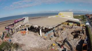 Demolition Pictures Of Rhyl Sun Centre North Wales UK 2016 [upl. by Nnairrehs]