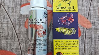 DEWORMING WORM OUT MEDICINE FLOWER HORNAROWANAOSCAR AND OTHERS FISH [upl. by Emili]