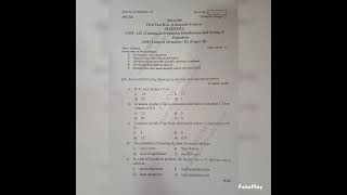 First Year BScComputer Science Statistic Part 2 2019 pattern SPPU Question paper2022 [upl. by Oileduab]