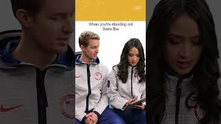 Madison Chock amp Evan Bates reacts to their Beijing 2022 free dance [upl. by Gretta]