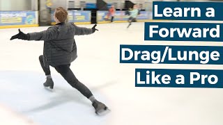 Learn the Forward DragLunge on Ice Skates StepbyStep Tutorial for Beginners [upl. by Annyl]