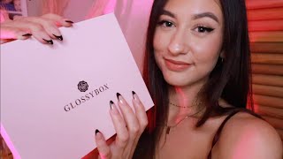 ASMR Glossybox Unboxing January 2022 😍  tapping whispering [upl. by Asira646]