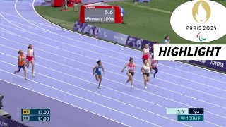 Para Athletics Womens 100m T35 Final Highlights 2024  Preethi Clinches Indias First Medal [upl. by Harle]