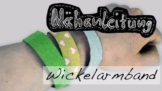 Nähanleitung Freundschaftsarmband selber nähen Wickelarmband Armband Tutorial Anleitung kostenlos [upl. by Namreg992]