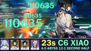 Xiao 23s 40 Abyss 121 Second Half  Genshin Impact [upl. by Ecidnarb]