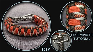 How to Make Paracord Bracelet Tying Cobra Knots [upl. by Kedezihclem]