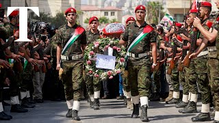 Mourners attend West Bank funeral procession for US citizen [upl. by Boeschen]