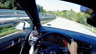 NEW VW GOLF 7 GTI FACELIFT Start Ups Speed Ups on german Roads FullHD [upl. by Cirdek304]