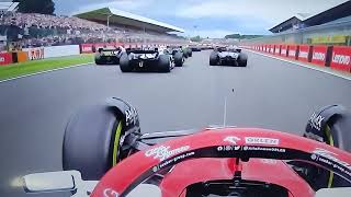 Zhou crash Bottas onboard British GP 2022 [upl. by Eulau]