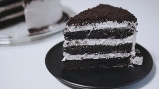 Oreo Cake Recipe 오레오 케이크 만들기  한세 [upl. by Rafe]