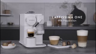 Nespresso Lattissima One  Milkbased beverages preparation [upl. by Flavius]