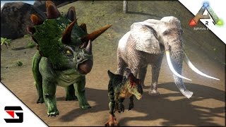 Modded ARK Survival Evolved  Palaeoloxodon Tetsuceratops MegaraptorAdditional Creatures [upl. by Aili]