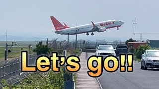 바람 영향으로 오전 07활주로 오후 2531활주로 이착륙하는 제주공항 비행기 Jeju International Airport [upl. by Box]