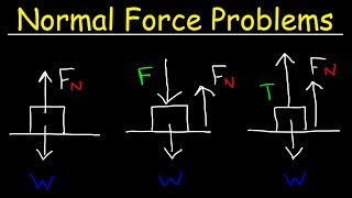 Normal Force Physics Problems With Tension Inclined Planes amp Free Body Diagrams [upl. by Myrle839]