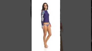 Body Glove Active Womens Free Spirit Sleek LS Rashguard  SwimOutletcom [upl. by Anauqal]