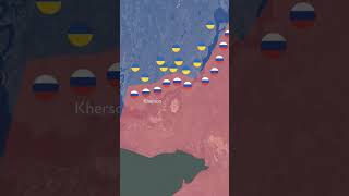 Battle of Kherson 2022 shorts map animation [upl. by Ateval]