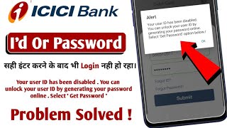 Icici Your User Id Has Been Disabled  Icici User Id Disabled Online [upl. by Arick]