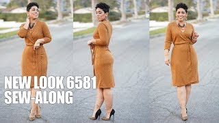 NEW LOOK 6581 WRAP DRESS SEWALONG [upl. by Dorcy]