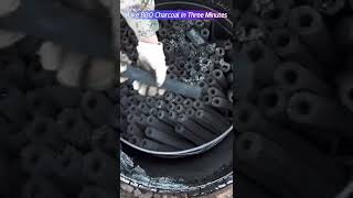 Make BBQ charcoal in one minute  Rice husk charcoal machinesawdust charcoalcharcoalmakingmachine [upl. by Spense]