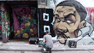 Insane BUGZY MALONE Graffiti Mural [upl. by Karine]