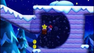 Frosted Glacier1 Spinning Star Sky  All Star Coins New Super Mario Bros U Deluxe [upl. by Micheil]