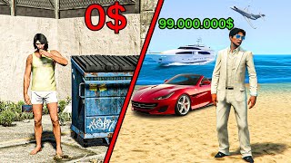 DE PAUVRE A RICHE EN 5 MINUTES SUR GTA ONLINE [upl. by Haag]