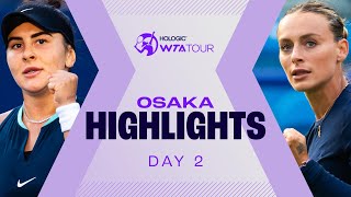 Osaka Day 2 featuring Andreescu Mertens amp Bogdan  WTA Match Highlights [upl. by Mailliwnhoj272]