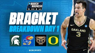 NCAA Tournament Bracket Day 1 Recap Oakland KNOCKS OUT Kentucky I March Madness I CBS Sports [upl. by Aserehs285]