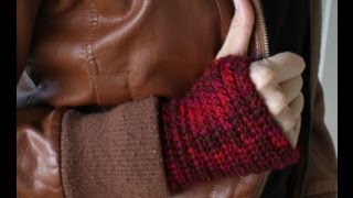 ♥ How To Crochet Fingerless Gloves  Wristers ♥ [upl. by Brandes]