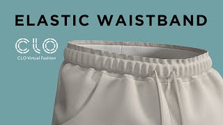 Simple Way To Make Elastic Waistband in CLO3D [upl. by Sadella978]