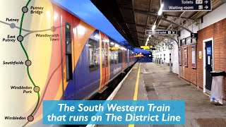 The South Western Train that runs on The District Line [upl. by Pallaten]