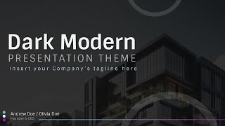 Dark Modern Animated PowerPoint Template [upl. by Yelrebma]