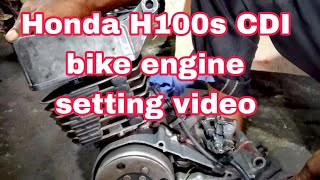 H100S CDI bike full engine setting  Honda CDI bike [upl. by Arinaid]