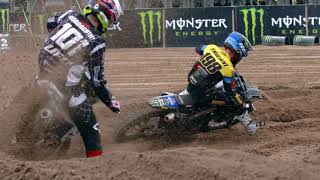 Benistant vs Guadagnini  EMX250 Race 1  MXGP of Limburg 2020 [upl. by Hays]