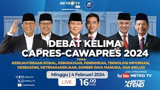 LIVE  DEBAT PAMUNGKAS CAPRES PEMILU 2024 [upl. by Romina247]